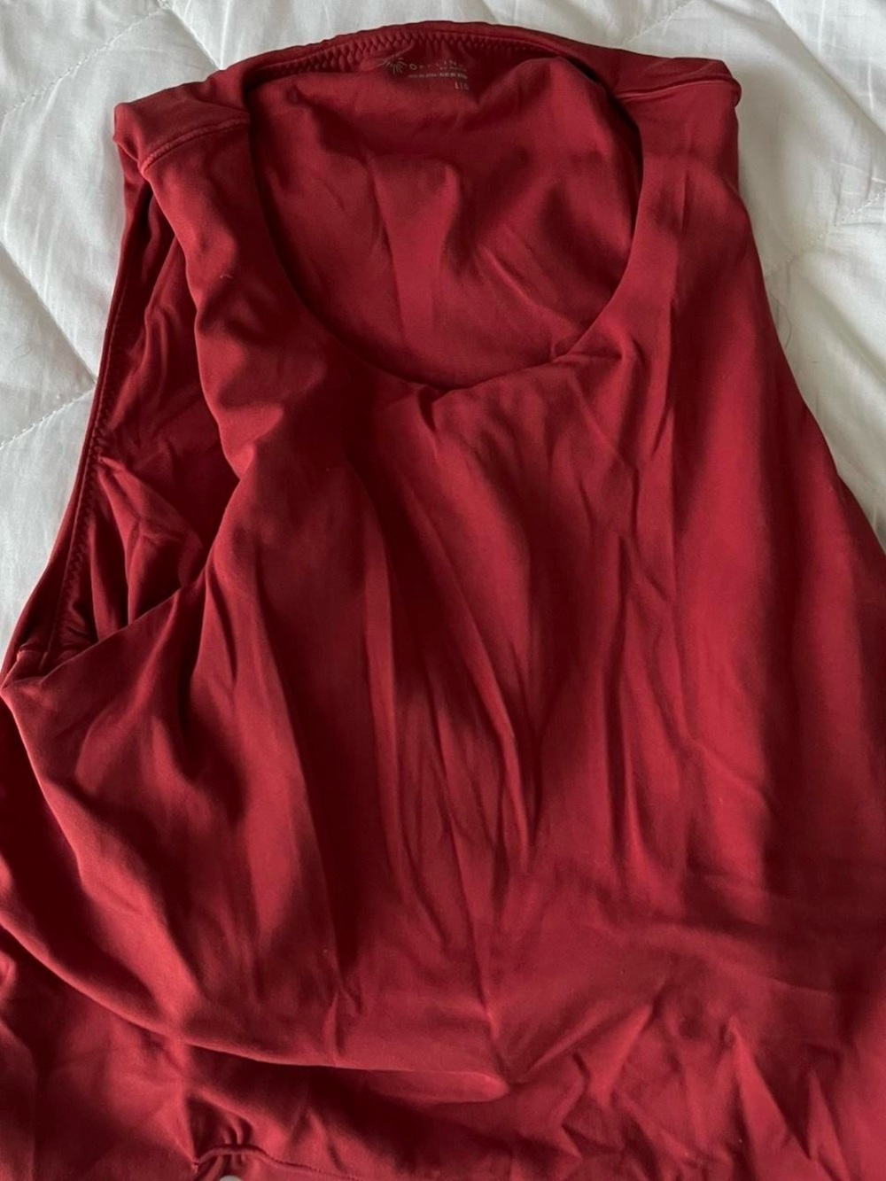 aerie Red Scoop Neck Tank Top